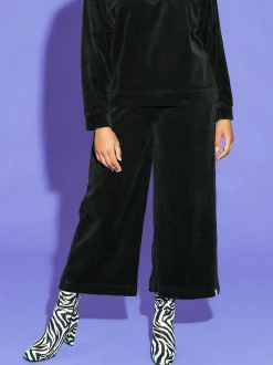 Emily Culottes Housut, Corduroy Black