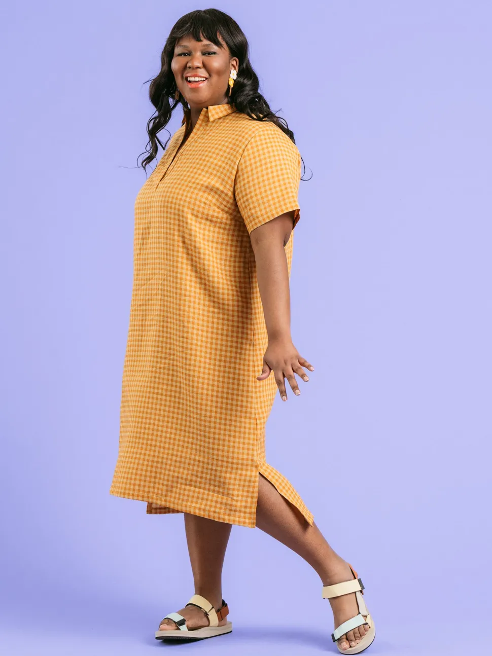 Harper Pellavamekko, Gingham Orange
