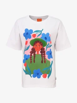 Queen T-Paita, Blossom, White