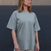 Tara T-Paita, Melange Grey/Lime