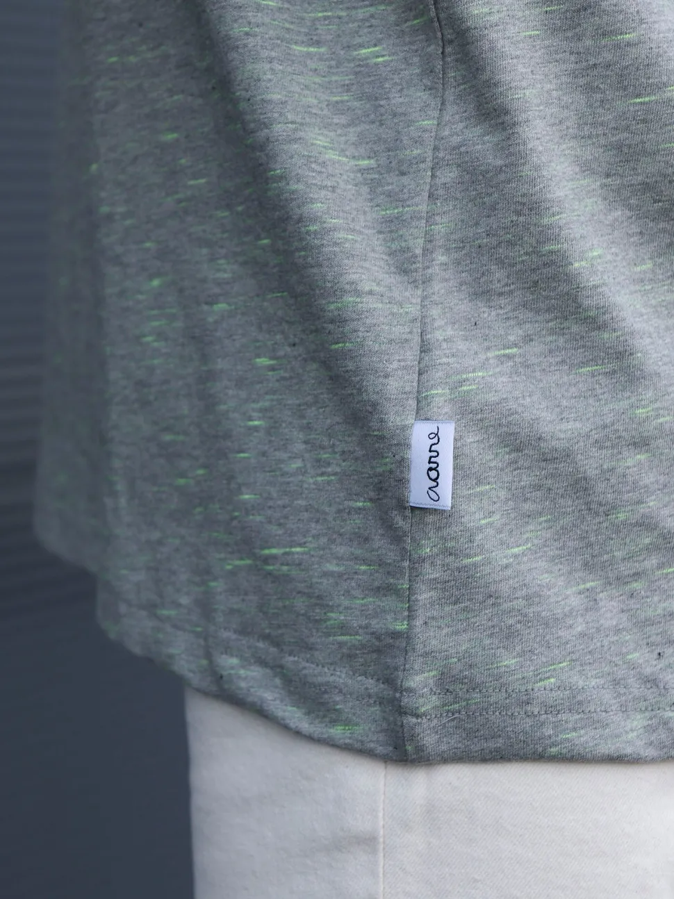 Tara T-Paita, Melange Grey/Lime